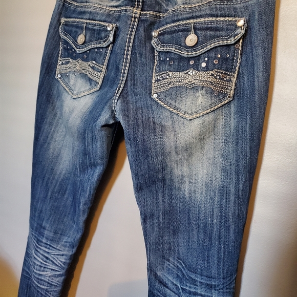 Almost Famous Ripped Denim Skinny Jeans - Size 3 - Picture 12 of 12